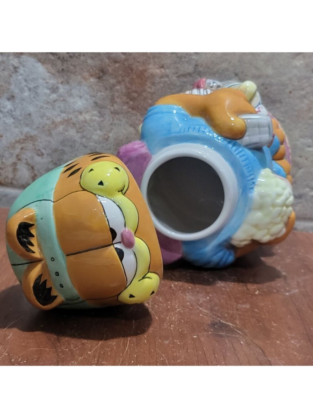 VTG Garfield Weekend Warrior Collectors Stein Danbury Mint  Jim Davis Paws 1993 - Picture 7 of 14